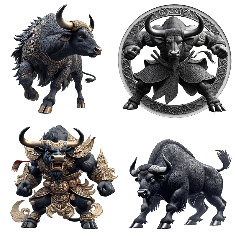 Three Ratels CF78 Strong Bull Animal Art Wall Stickers for Home Decoration Personalized Car decals