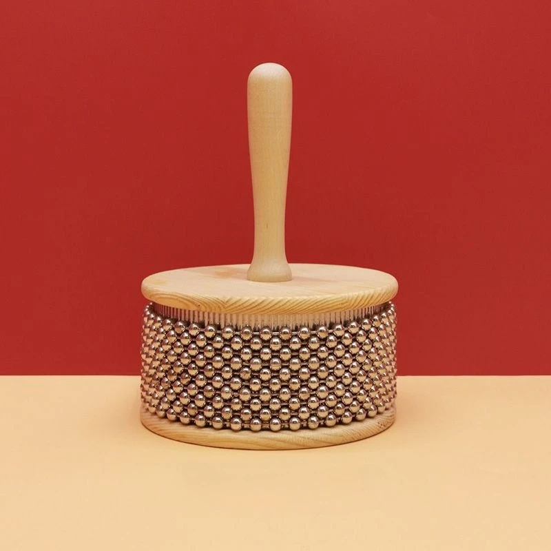 Handheld Cabasa Kahong Drum Specific Accompaniment Cabasa Professional Metal Cabasa for Box Drums Niche Percussion Instruments