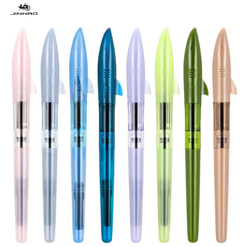 Jinhao Shark Fountain Pens 0.5mm F Nib Writing Ink Pen for Calligraphy Business Office Supplies Student Stationery High Quality