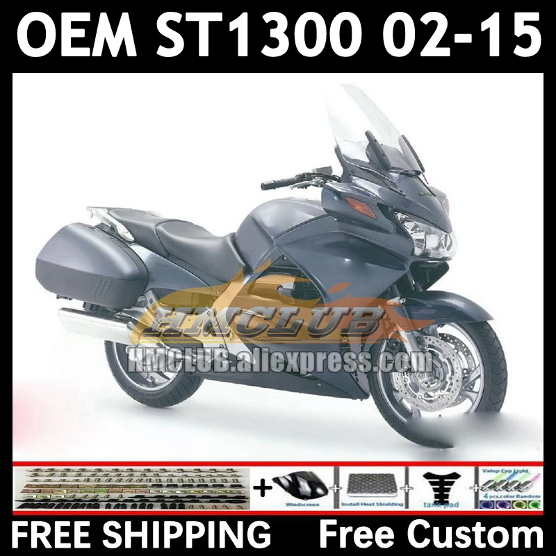 STX1300 For HONDA Pan European ST1300 89No.28 ST-1300 ST 1300 black grey 2002 2003 2004 2005 2006 07 08 09 10 11 12 15 Fairing