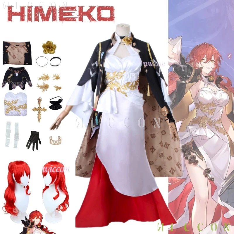 

Honkai: Star Rail Game Himeko One Character Trailblazers of the Stars From The Astral Express Cosplay Costume Game Full Of suit