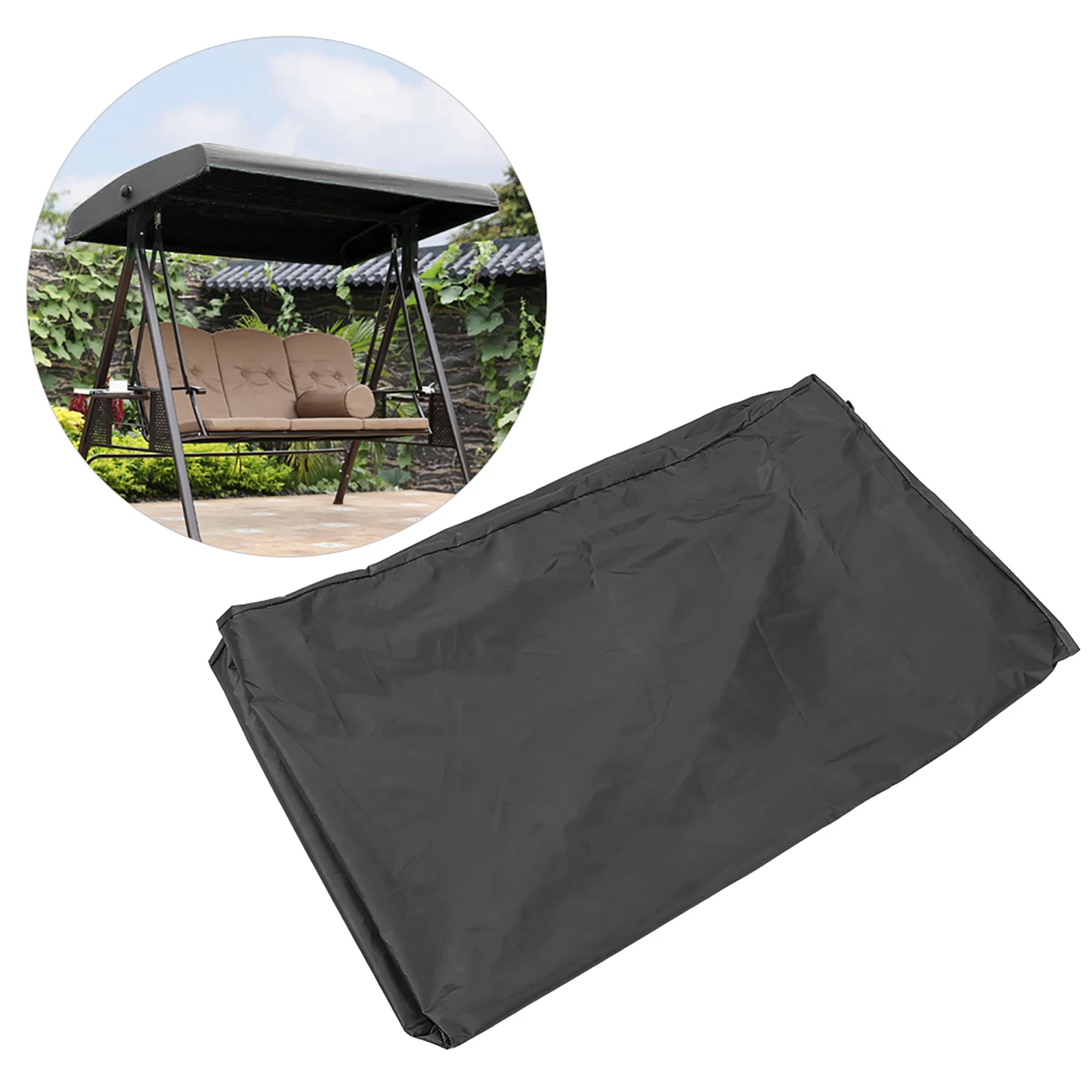 Waterproof Dust Proof Swing Canopy Cover Replacement Accessories for Outdoor Garden Courtyard