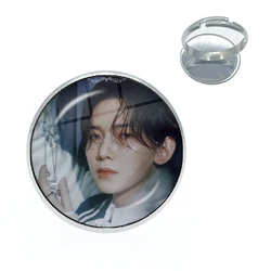 KPOP ATEEZ Fanclub Atiny HONGJOONG Glass Rings for Unisex Kids Metal Finger Adult Accessories Cool Stuff Men Jewelry Gift
