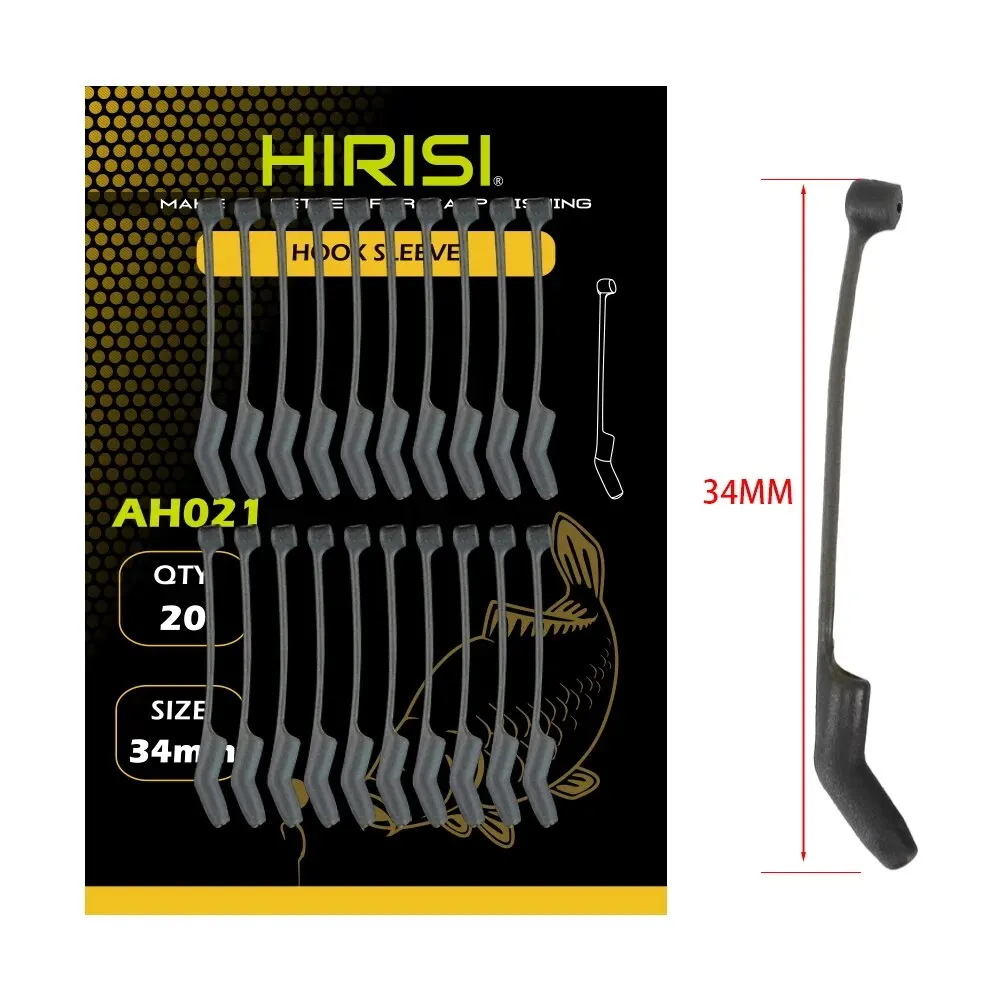 Hirisi 20 stks Karpervissen Accessoires Haak Mouwen Klaar D-rig Aligner Haken Anti Wirwar Mouwen Pop Up Boilies Terminal visgerei