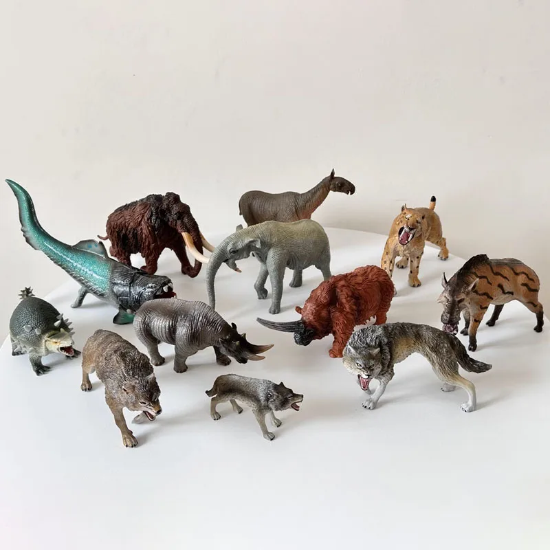 В наличии новая образовательная игрушка Canma Mammoth Machairodus Deinotherium Paraceratherium Daeodon доисторическая модель животного игрушка