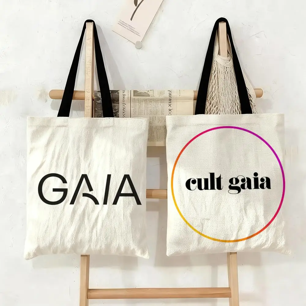 

Сумки для хранения Cult G-gaia, холщовая сумка-тоут с двусторонним принтом, большая вместительная сумка на плечо, модная сумка для покупок