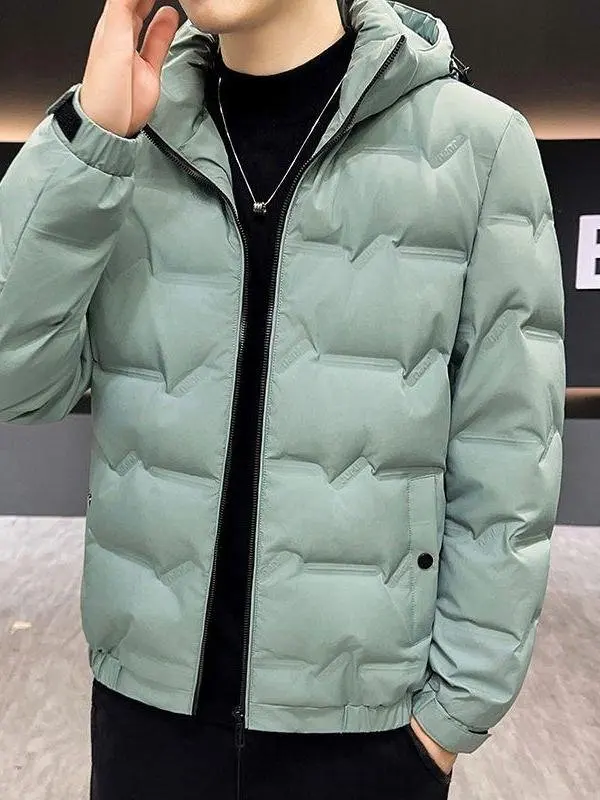 

Detachable Hat Lightweight Men's down Jaet Faionable Ci Casual Large Size Waterproof Regular Length Outerwear