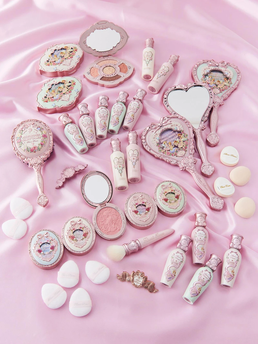 Flower Knows Set per trucco da favola di mezza estate Velluto Blush Gloss Ombretto Regalo da indossare ogni giorno senza crudeltà a lunga durata per ragazze