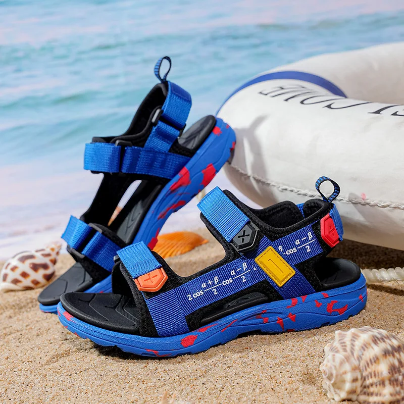 

Casual Boys Sandals Breathable Beach Shoes for Students Designer Soft Sole Toddler Sandals