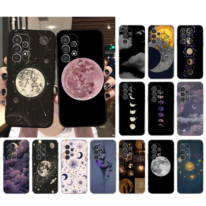 Phone Case For Samsung A17 A55 A16 A56 A35 A15 A53 A54 A33 A34 A25 A05S A52 A52S A07 A26 A06 Moon