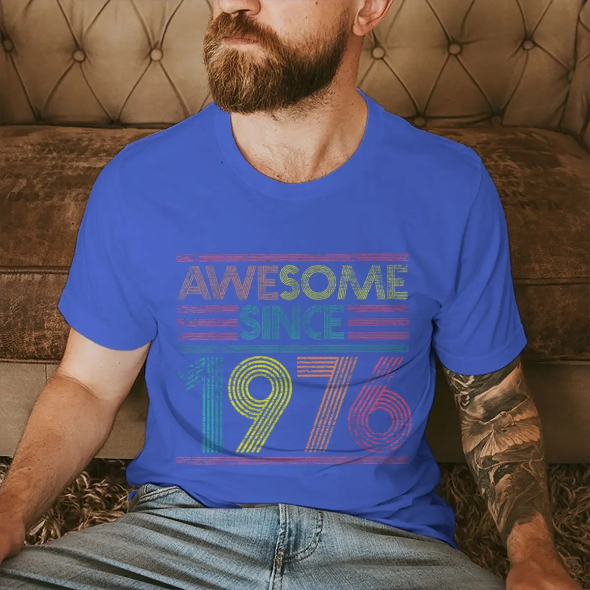 Wesome Since 1976 T-shirt Summer Men Women 50th Irthday Gifts Streetwear Short Sleeve Asual Unisex 1976 Years Tshirts