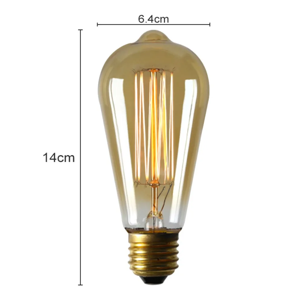 

Retro Edison Bulb E27 220V 40W ST64 G80 G95 G125 Ampoule Vintage Edison Bulb Incandescent Lamp Filament Light Bulb Home Decor