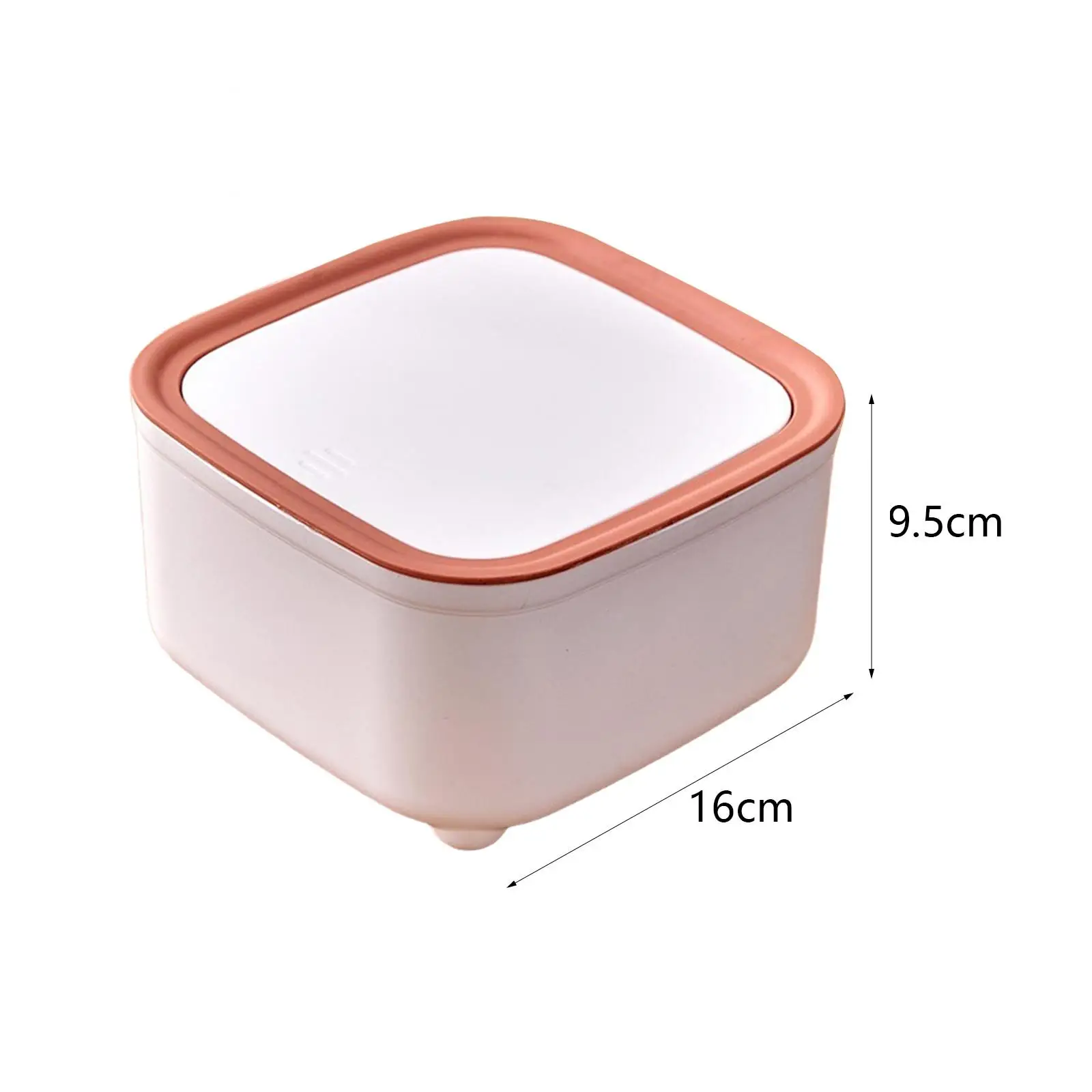 Press Type Trash Can with Lid Dustbin Storage Bucket Small Garbage Bin for Vanity Beside Coffee Table Bedroom Living Room