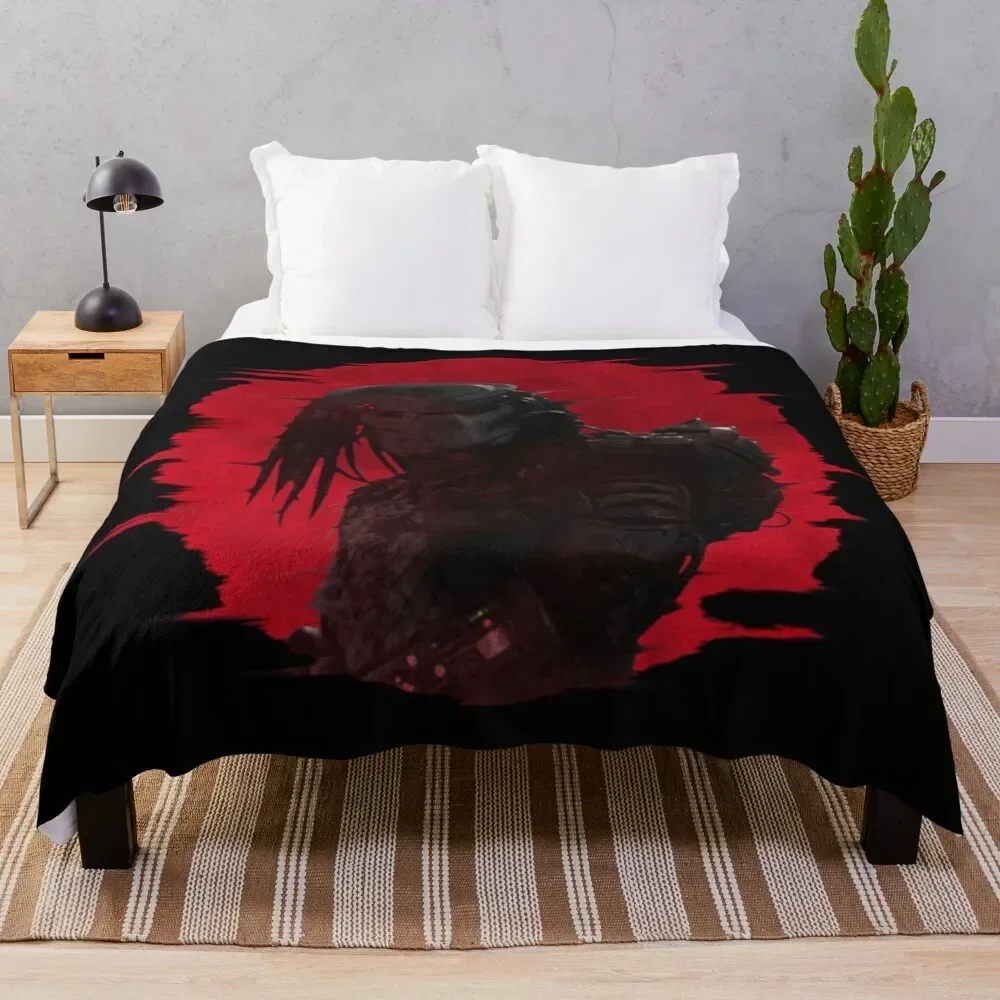 HUNTER UNDER A BLOOD RED SKY SHIRT Throw Blanket