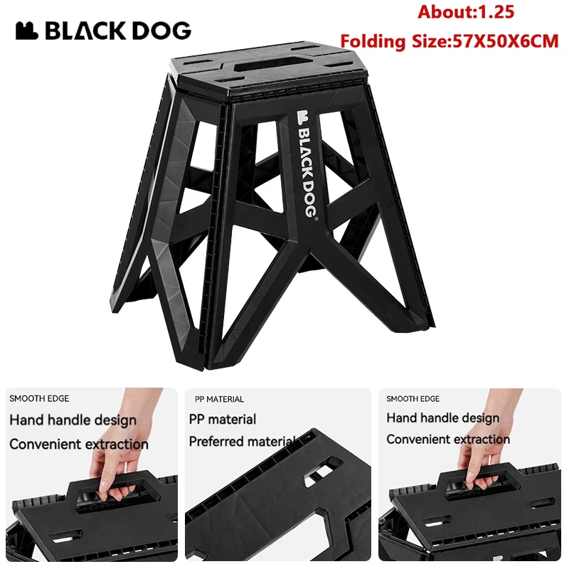 

Naturehike BLACKDOG Folding Small Stool Outdoor Camping Ultralight Travel Fishing Beach PP Chair Stable Portable Furniture