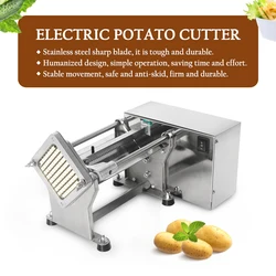 GZZT-cortador eléctrico de patatas fritas, máquina de corte de patatas fritas, cortador de verduras, máquina de procesamiento de cuchillas, 3 tamaños