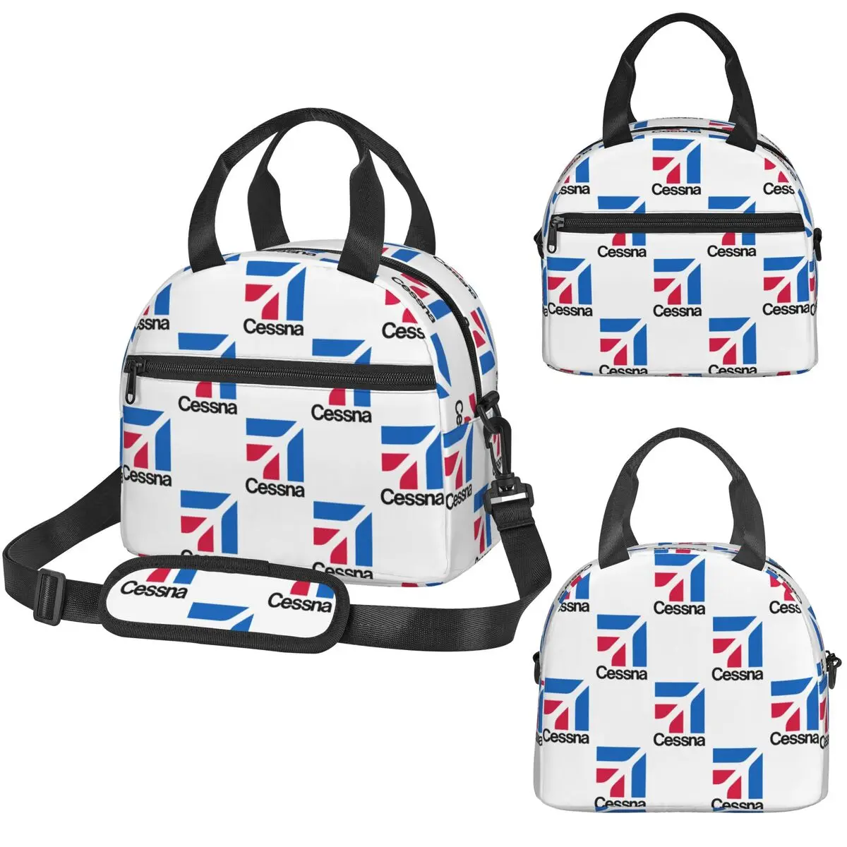 

Cessna Logo Insulated Lunch Bag for Women Office Cooler Thermal Box Tote Portable Lunch Boxes