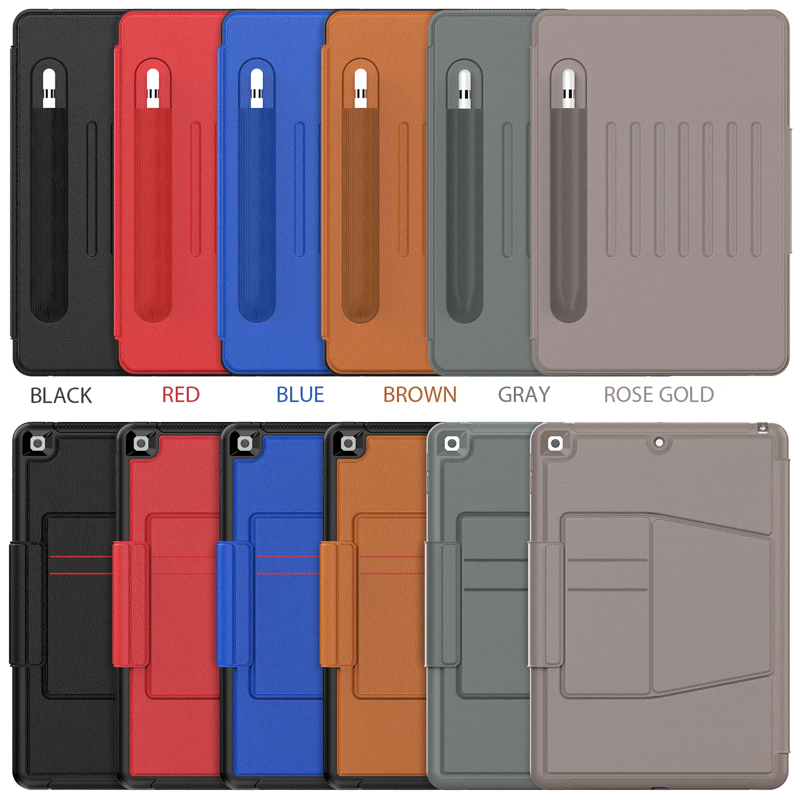 

For IPad 9.7 7th 8th 9th 10.2 10th 10.9 11th Gen 11 inch A16 Flip Leather Shockproof Tablet Case Smart Stand Wallet Cover Funda