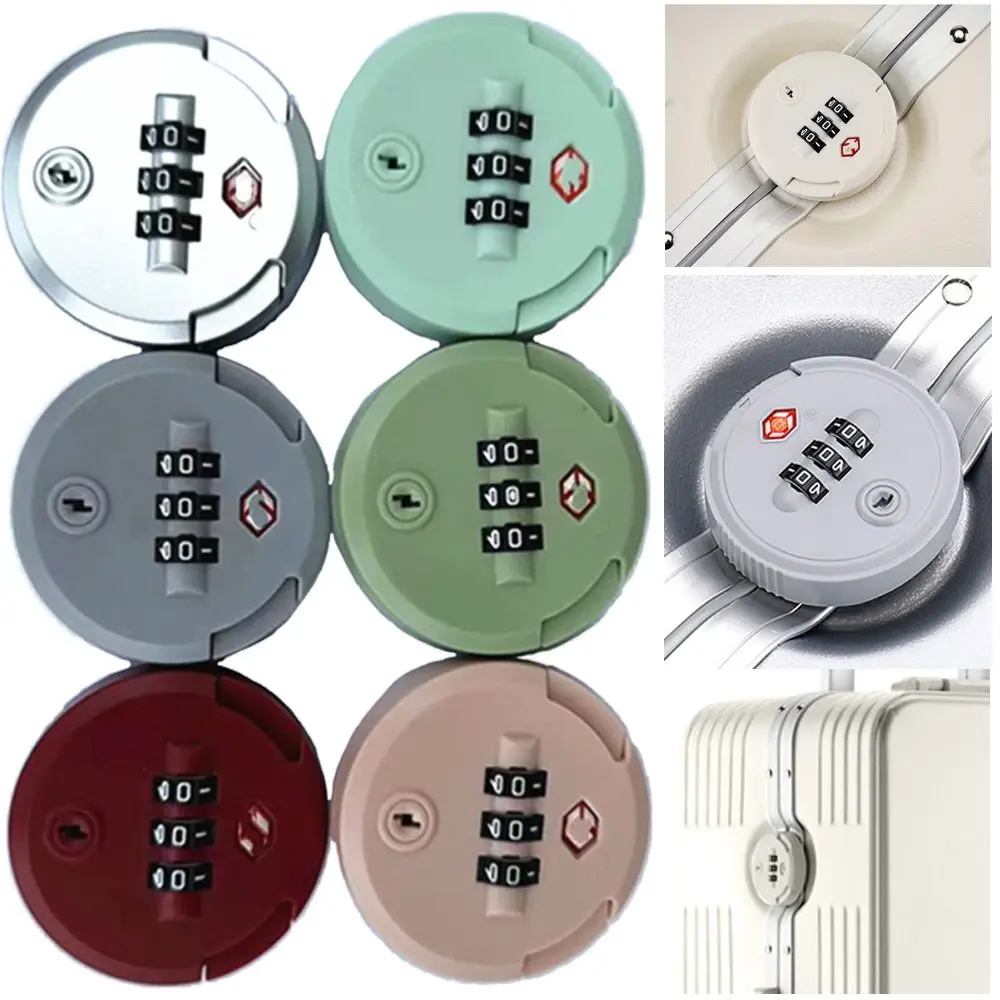 

Durable Round 3 Digit Combination Lock Multicolor ABS Luggage Box Coded Lock Lock Catch TSA Suitcase Lock Luggage Accessories