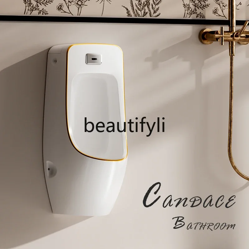 

Household wall-mounted induction urinal Wall-mounted urinal Men's built-in automatic induction integrated ceramic2005