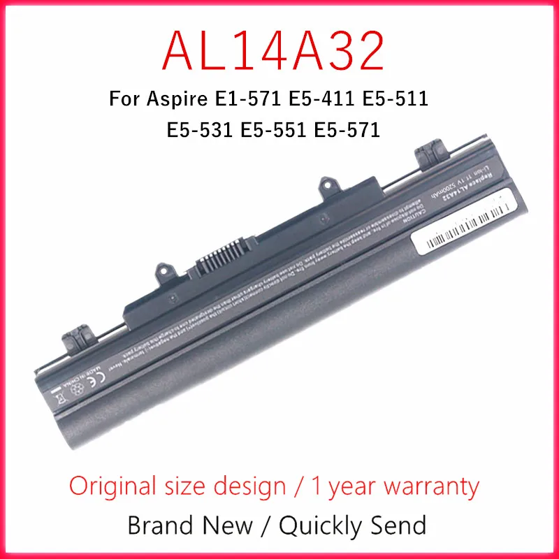 

Laptop Battery For Acer Aspire E5-511 E5-511G E5-511P E5-521 E5-521G E5-531 E5-551 E5-551G E5-571, E5-571G E5-571P TMP256 246