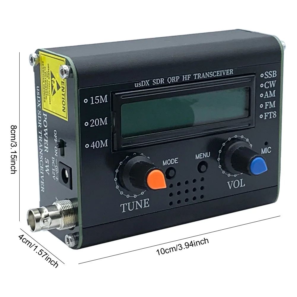 جهاز إرسال واستقبال USDX SDR QRP 5 وات QCX-SSB إلى SSB 3-Band SDR QRP HF جهاز إرسال واستقبال عالي التردد مع ميكروفون محمول باليد