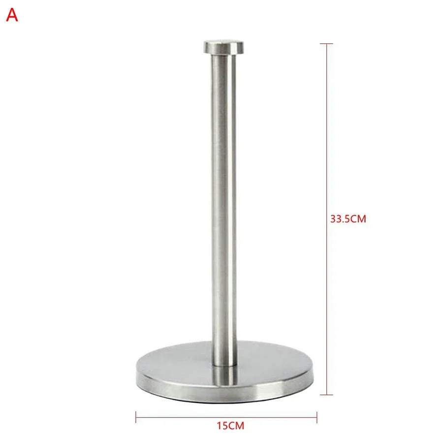 Kitchen Roll Paper Towel Holder Stainless Steel Bathroom Tissue Stand Napkins Rack Home Paper Towel Stand Home Table Decor