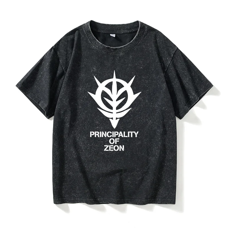 

Повседневная футболка с круглым вырезом и коротким рукавом, очень большого размера, из хлопка, удобная, дышащая, Char Aznable Zaku Geun Giword