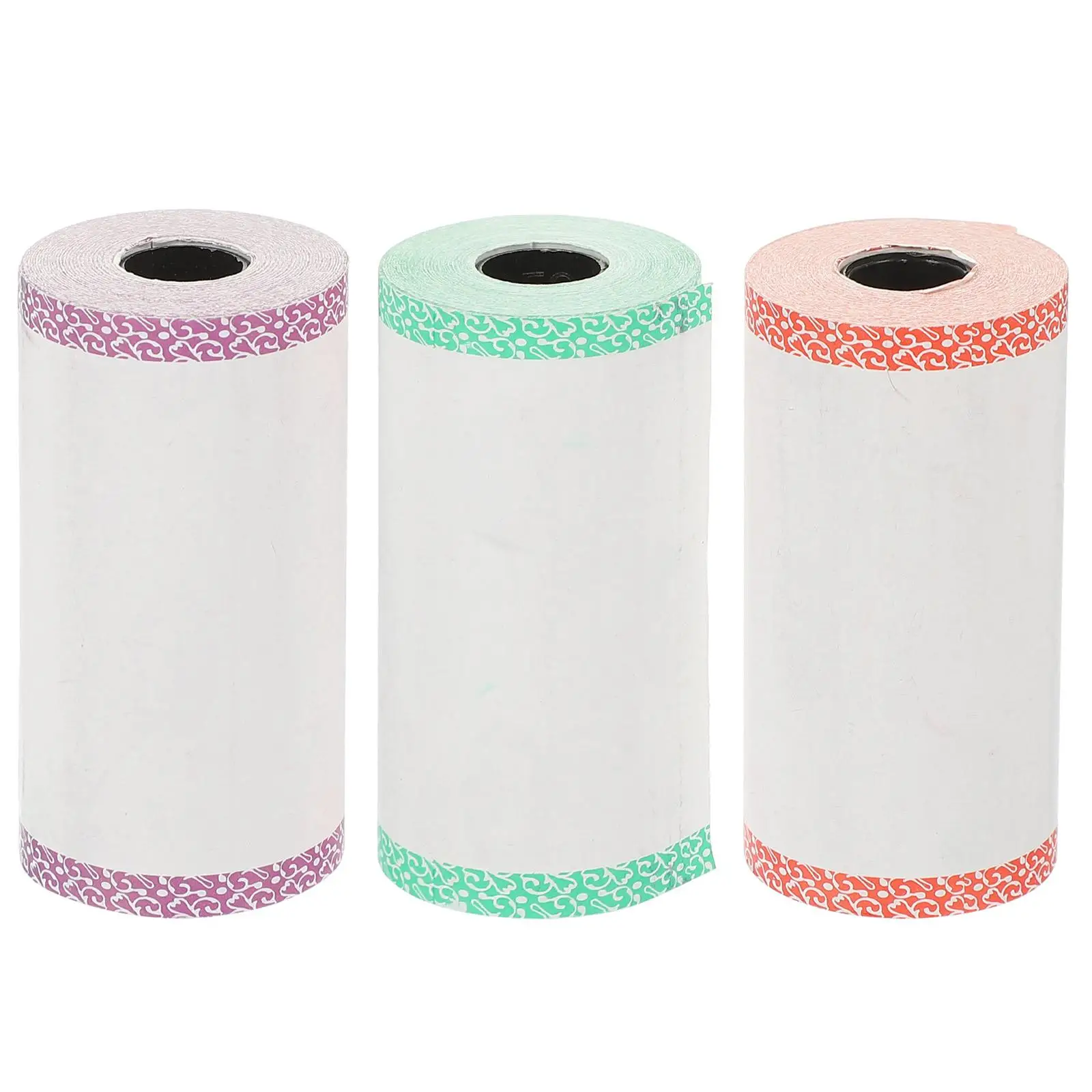 3 Rolls 3m Thermal Green Red Purple Edges Receipt Printer Printing Cash Register Print Paper Thermal Receipt Printer Photo Paper