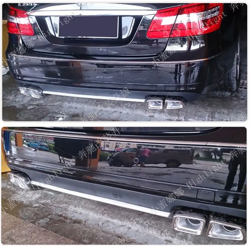 Car Rear Bumper Diffuser Lip Spoiler for Mercedes Benz E-Class W212 Standard Bumper 2010-2013 Rear Diffuser Lip Spoiler Body Kit
