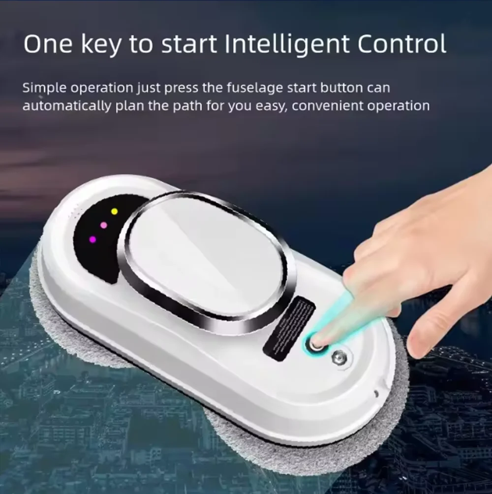 روبوت تنظيف نافذة الماء بالرش بالموجات فوق الصوتية الذكي والرفيع والرقيق بالكامل، وتنظيف الزجاج الكهربائي الذي يتم التحكم فيه عن بعد