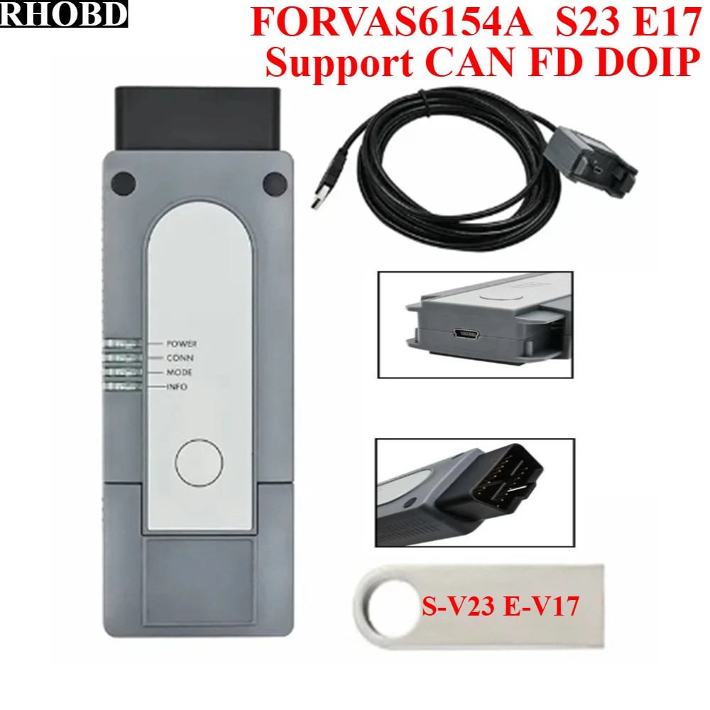 

NEWBest FORVAS6154A Better 5054A WIFI версия ODISV23 V17 Версия прошивки Оригинальная 1:1 поддержка обновления CAN FD DOIP