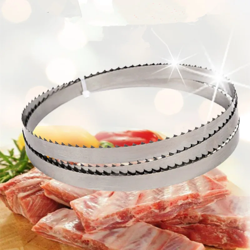 1200 1670 1750 1830 1980 2240 2360 lame per seghe da 2560mm con larghezza 16, 19mm 1650mm lame per seghe a nastro osso da taglio, pesce congelato, carne.