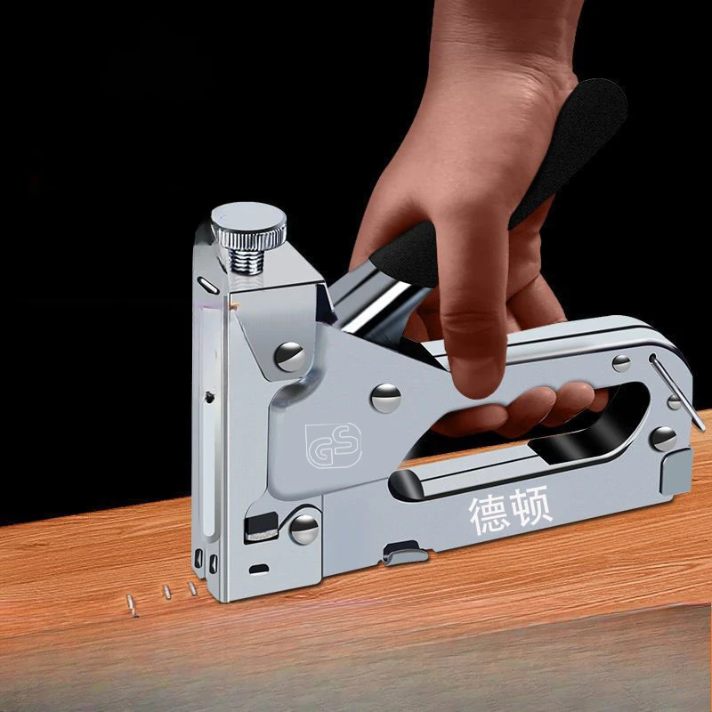 Manual Nail Gun Three in One Household Woodworking Photo Frame Advertising Cloth Sofa Floor Adjustable Strength High Quality