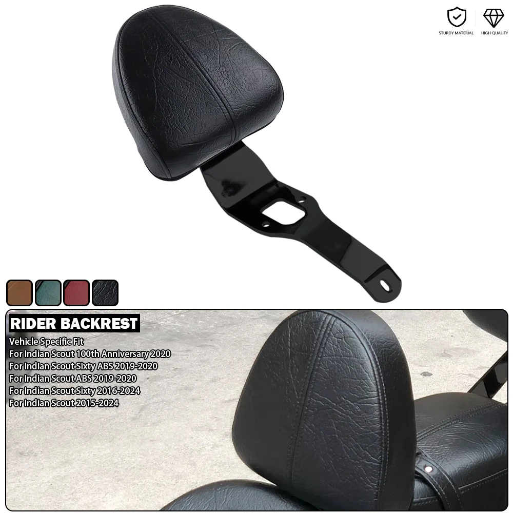

Motorcycle Rider Comfort Backrest Driver Sissy Bar Fits For Indian Scout Sixty ABS 100th Anniversary 2015-2024