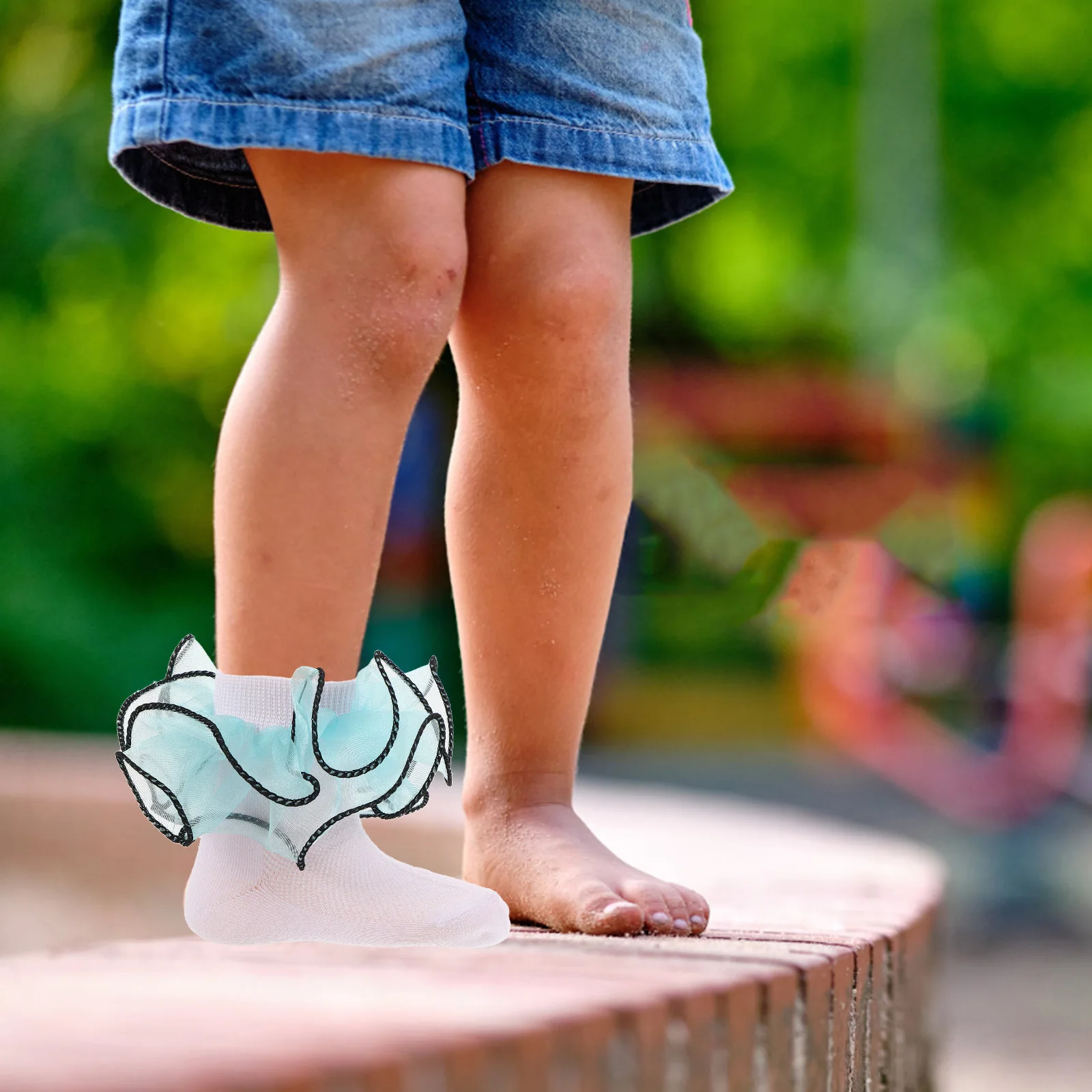 

2Pairs Children Lace Princess Socks Breathable Ruffle Summer Dress Up Party Wear 4-6 Year Old Kids