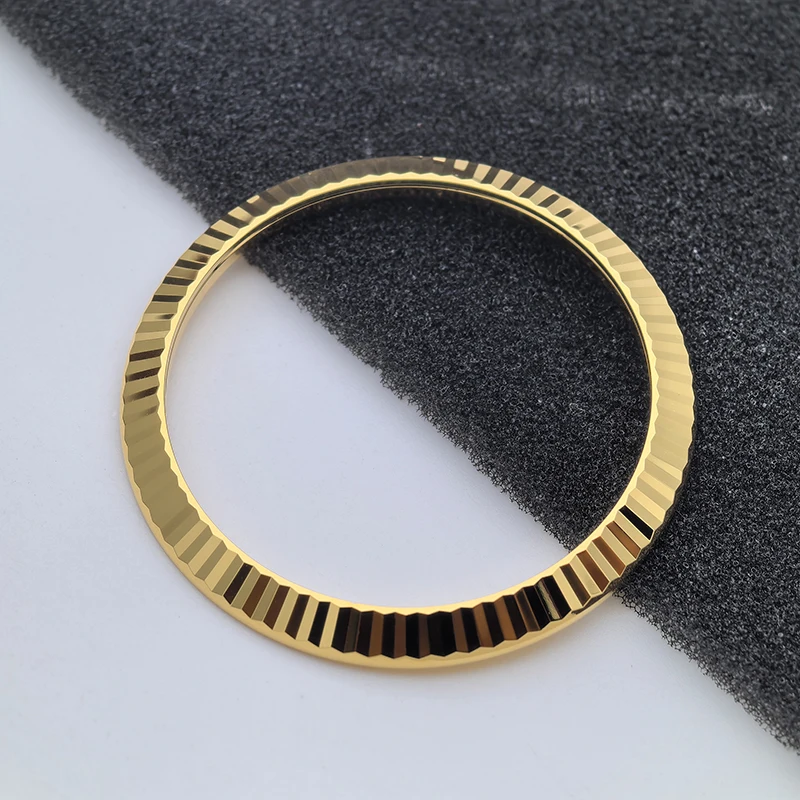 18K Yellow Gold Plated Watch Bezel For RLX 41mm Datejust 126333 40DD Generic Watch Parts