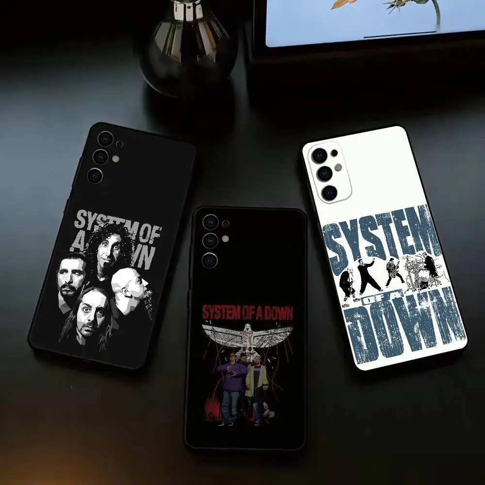 S-System of a D-Down Rock Band GIFT Phone Case For Samsung S26,S25,S24,S23,S22,S21,S30,Ultra,Plus,Fe,Soft Silicone Black Cover