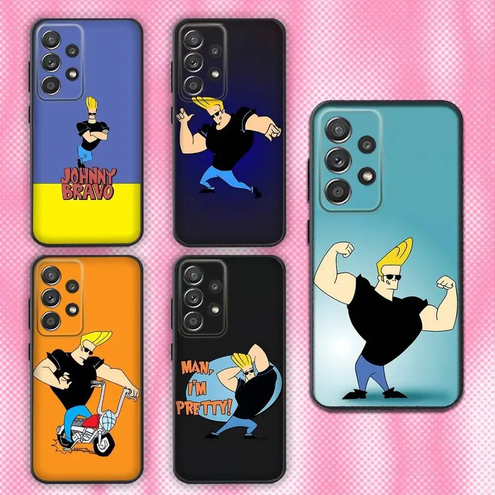 

Anime J-Johnny Bravo Phone Case For Samsung Galaxy A13,A21s,A22,A31,A32,A52,A53,A71,A80,Soft Black Shell