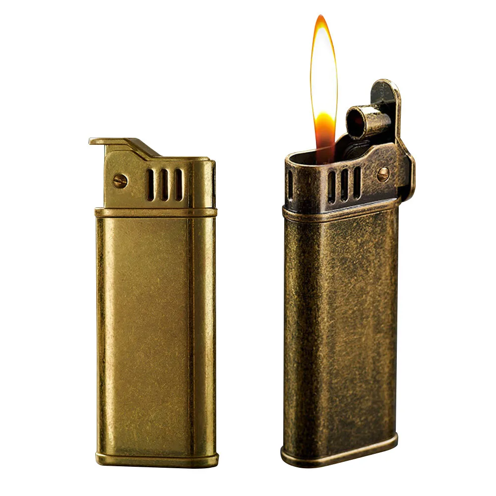 Windproof Petrol Kerosene Lighter Metal Grinding Wheel Vintage Lighters Smoking Accessories Gadgets For Men Cigarettes Lighter