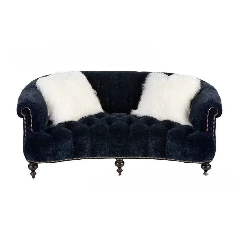 Amerikanische Stoffkunst Einzel- und Doppelsofa für drei Personen, Möbelkombination, Hotelcafé, Freizeitverhandlung, Empfangssofa