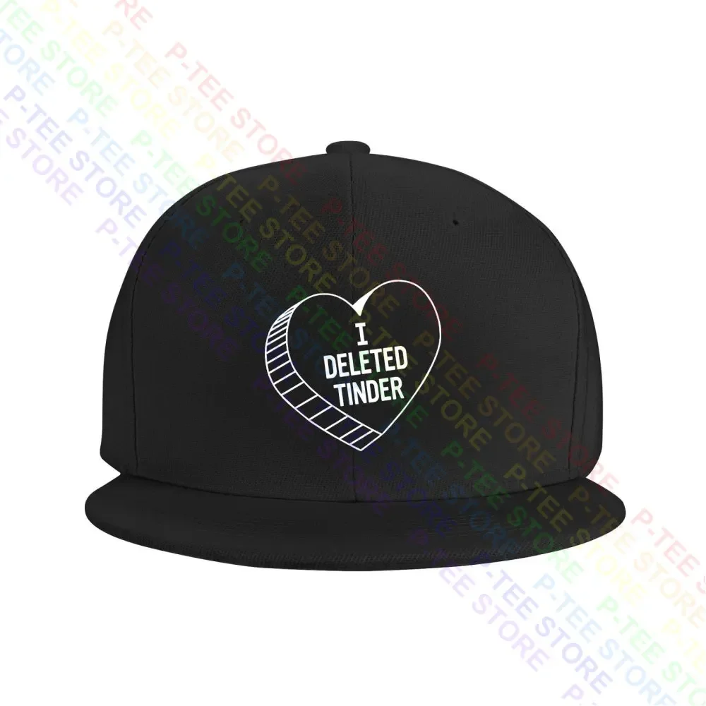 I Deleted Tinder Heart Candy Sweethearts Valentines Day 1329 Baseball Cap Snapback Caps Knitted Bucket Hat