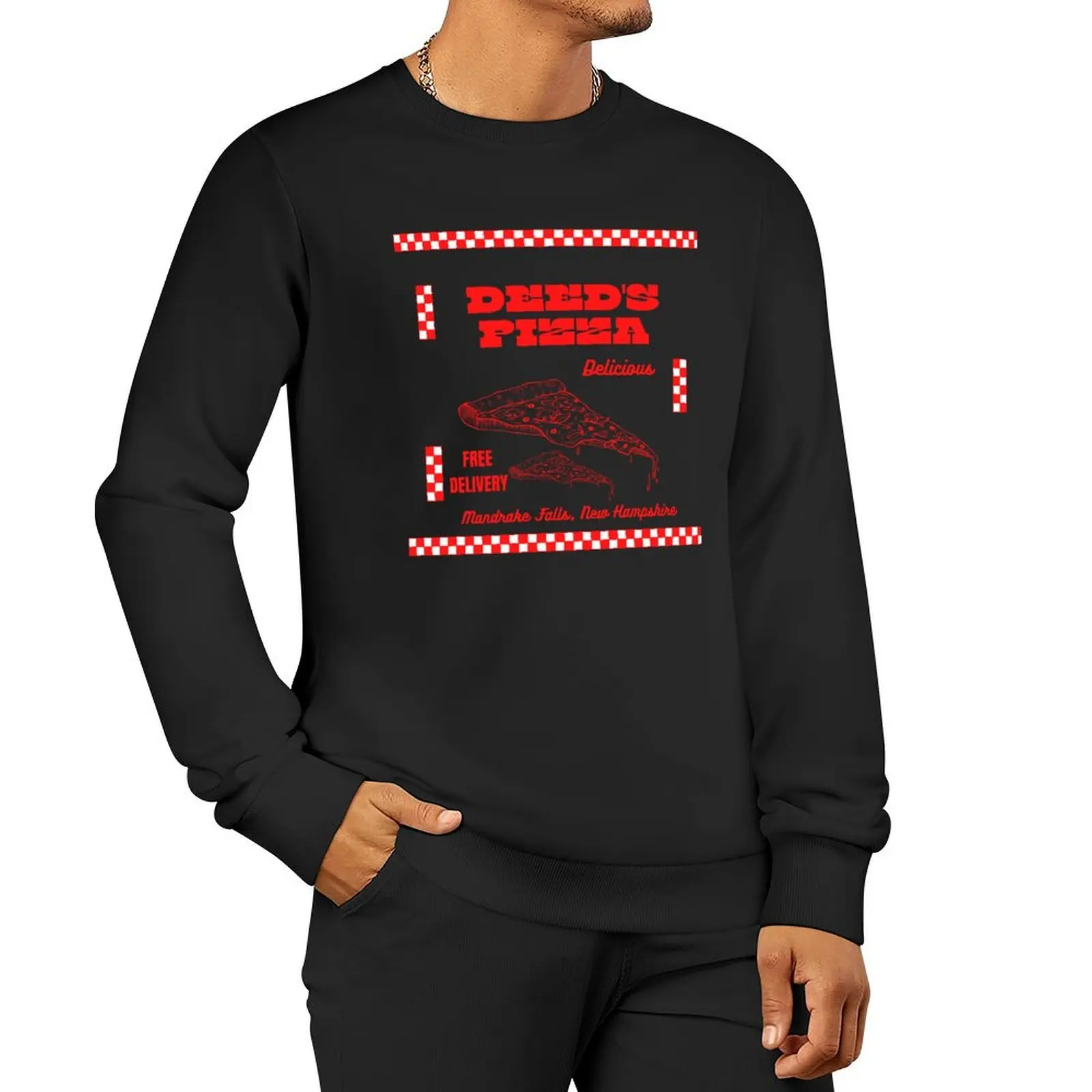 

Deed's Pizza Pullover Hoodie men's sweat-shirt sweatshirts