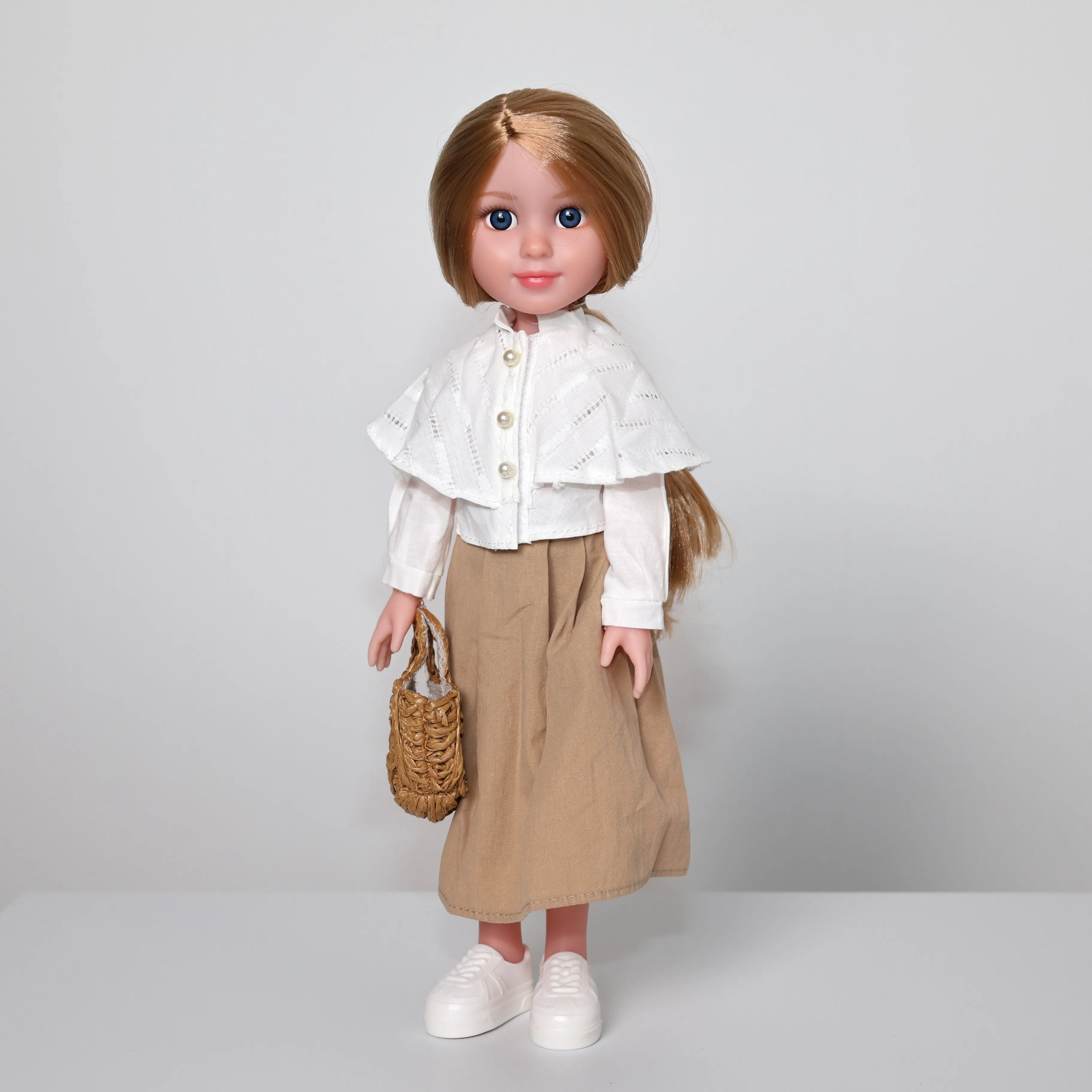 ตุ๊กตาขนาด 14 นิ้วสำหรับเด็ก ตุ๊กตาขยับได้เหมือนจริง บรรจุในถุง OPP ของขวัญวันเกิดสำหรับเด็กผู้หญิง