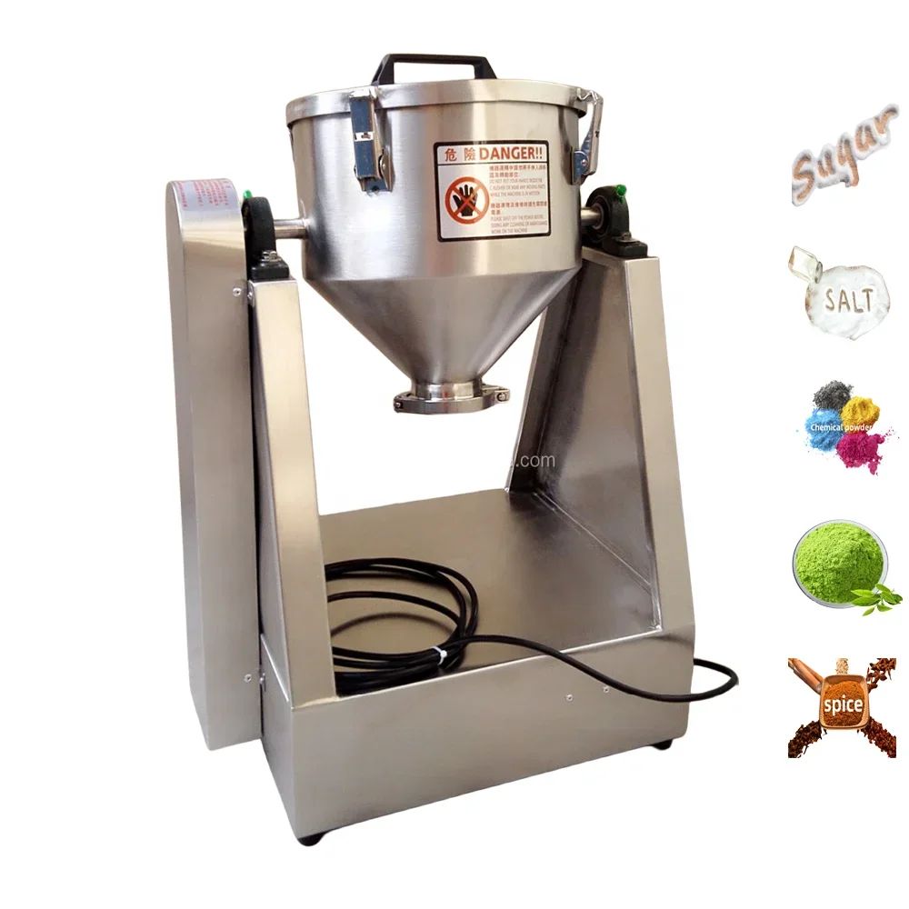 

Food Grade 200 Liter Drum Mixer 200Kg Double Cone Mixing Machine For Candy Dry Nutrition Powder 1000L 200L 5000 L 250L