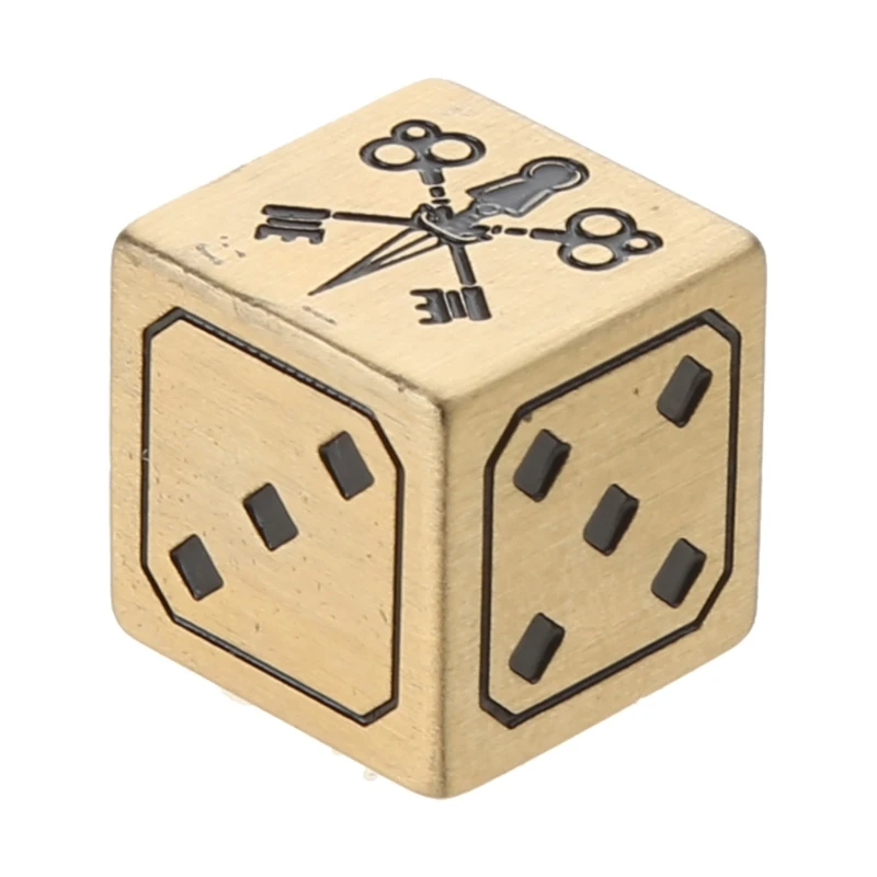 1PC Solid Polished Brass Dices 15mm 6-Sided Round Corners D6 Metal Cubes Dices Dropship