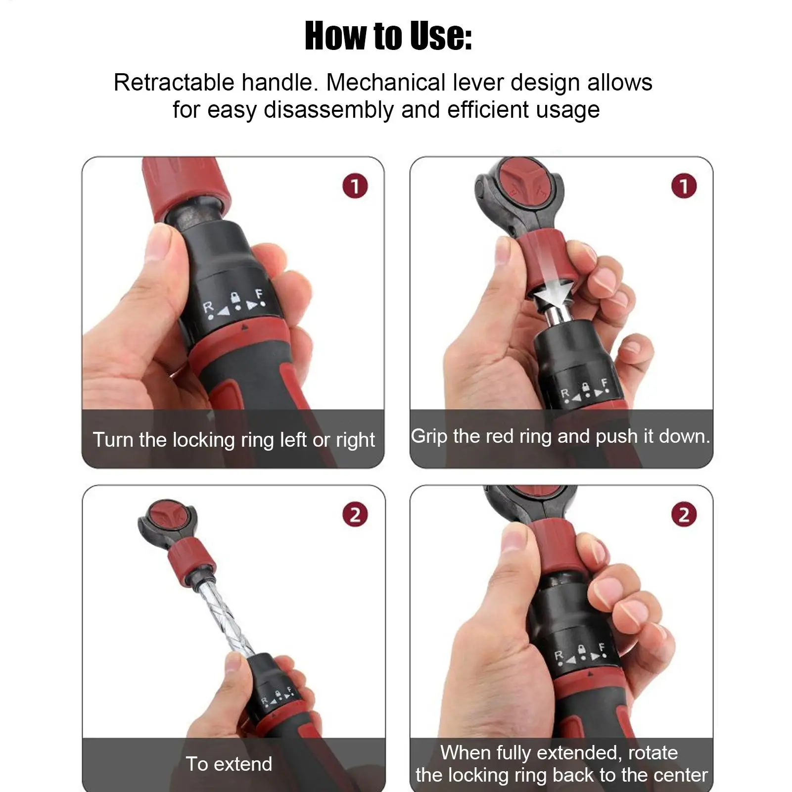 مفتاح ربط بسقاطة 3/8 بوصة مفتاح ربط مريح 72 سنًا رأس دوار قابل للعكس على الخروج مقبس فولاذي لصيانة الدراجة #5