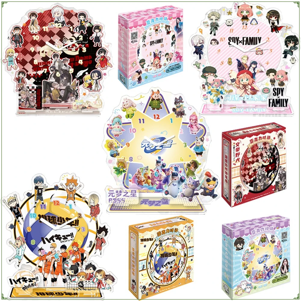 

Cute Creative DIY Anime Peripheral Pattern New Fashion Personality Acrylic Clock Ornament Desktop Decoration Model Toys Gifts