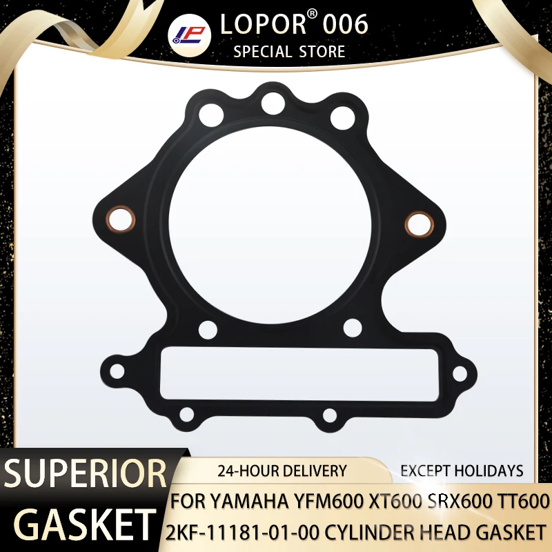 

LOPOR Motorcycle Engine Cylinder Head Gasket For YAMAHA YFM600 98-01 TT600 89-04 XT600 88-95 SRX600 1987 1991 2KF-11181-01-00