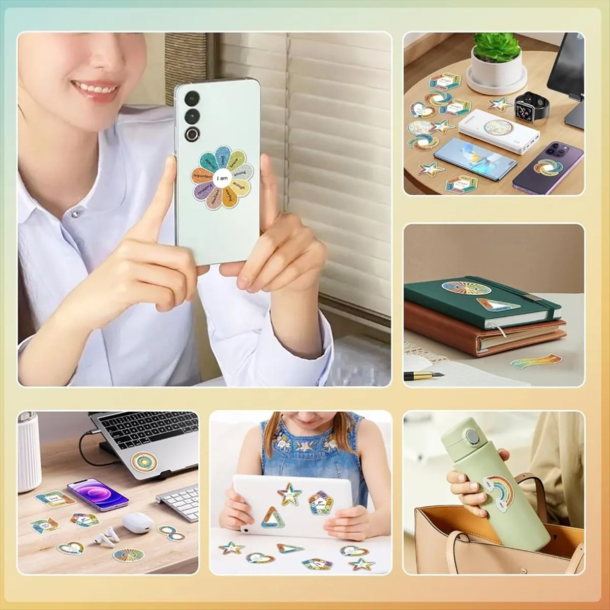 Latest ABBQ-75Pc Calm Stickers for Anxiety Sensory Textured Sensory Stickers Anti Stress Anxiety Relief Items Boho Calm Sticker